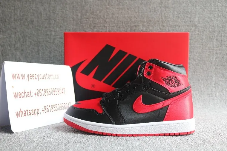 Authentic Air Jordan 1 High OG Satin Bred WMNS 