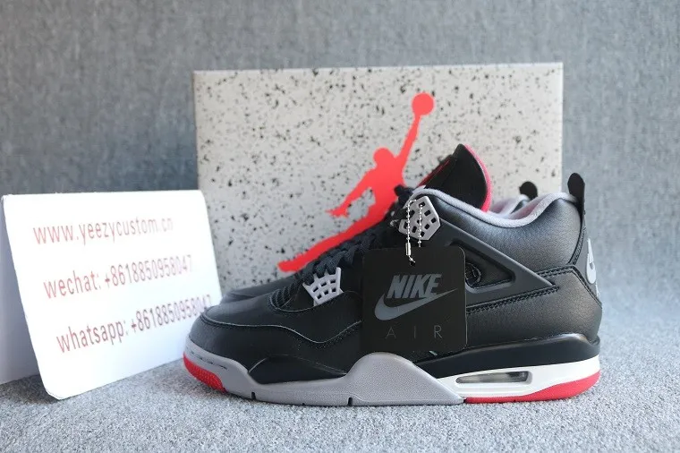 Authentic Air Jordan 4 bred reimagined