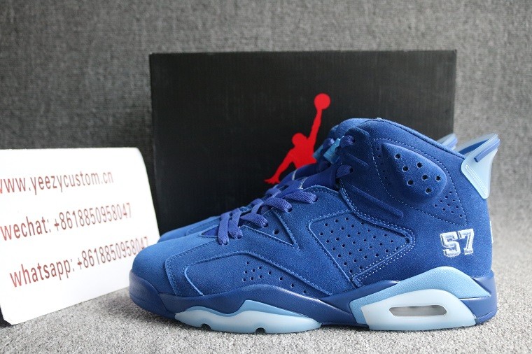 Authentic Air Jordan 6 Retro UNC PE Navy