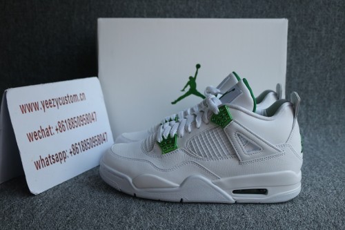 Authentic Air Jordan 4 Retro Metallic Pack Pine Green