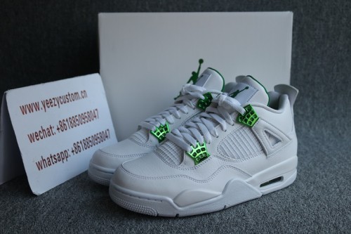 Authentic Air Jordan 4 Retro Metallic Pack Pine Green