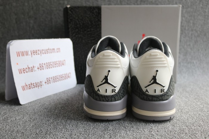 Authentic Air Jordan Retro 3 Cement Grey 