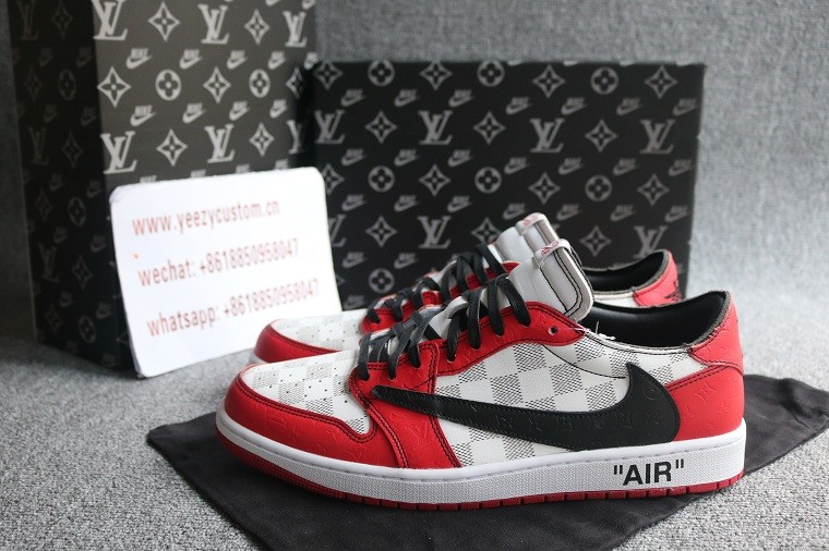 Authentic LV X Jordan 1 Travis Scotts