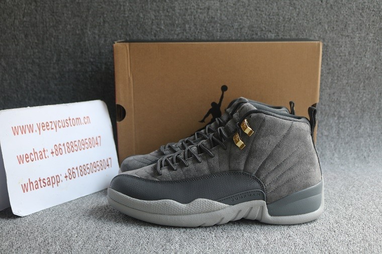 Authentic Air Jordan 12 Dark Grey 