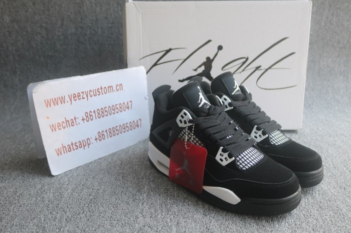 Authentic Air Jordan 4 White Thunder GS