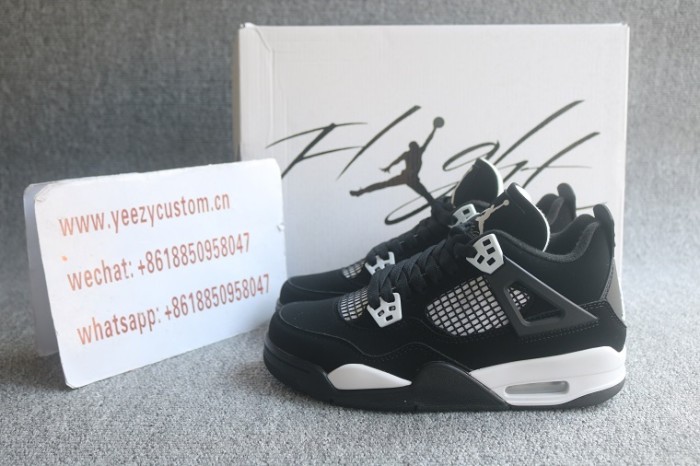 Authentic Air Jordan 4 White Thunder GS