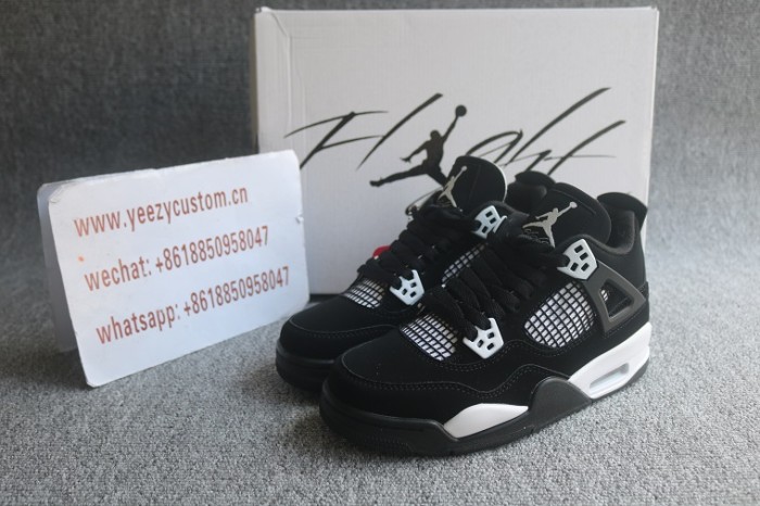 Authentic Air Jordan 4 White Thunder GS