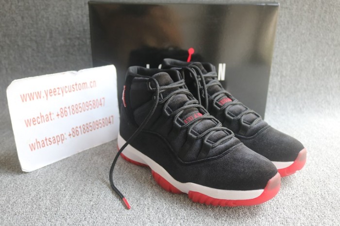 Authentic Air Jordan 11 Retro Bred Velvet 