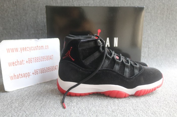 Authentic Air Jordan 11 Retro Bred Velvet 