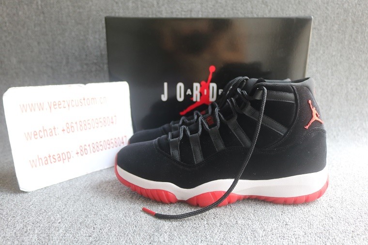 Authentic Air Jordan 11 Retro Bred Velvet 