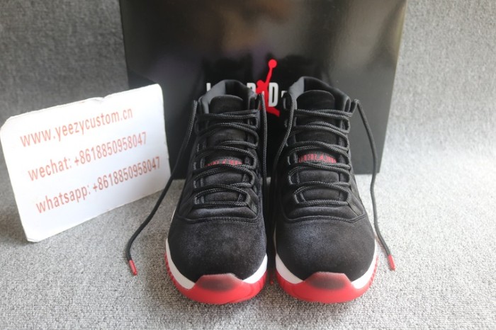Authentic Air Jordan 11 Retro Bred Velvet 