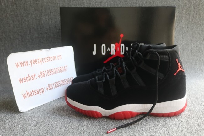Authentic Air Jordan 11 Retro Bred Velvet 