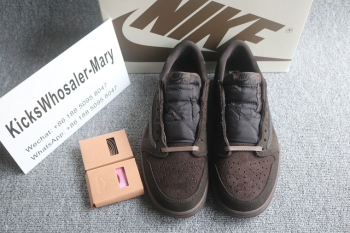 Authentic Travis Scott X Air Jordan 1 Low OG “Velvet Brown”