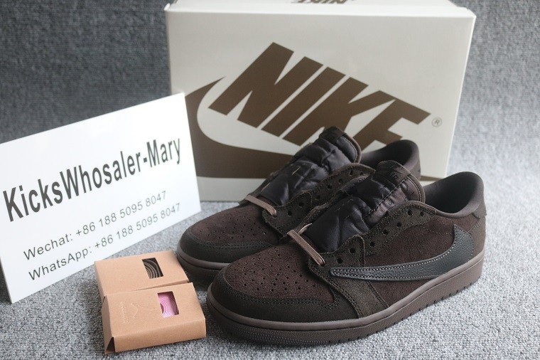 Authentic Travis Scott X Air Jordan 1 Low OG “Velvet Brown”