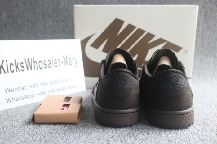 Authentic Travis Scott X Air Jordan 1 Low OG “Velvet Brown”