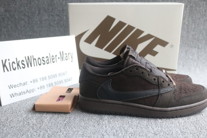 Authentic Travis Scott X Air Jordan 1 Low OG “Velvet Brown”