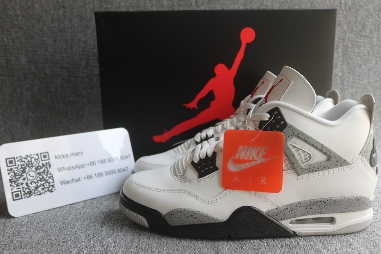 Authentic Air Jordan 4 OG “White Cement” 2025