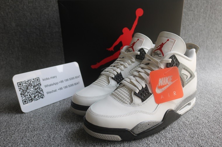 Authentic Air Jordan 4 OG “White Cement” 2025