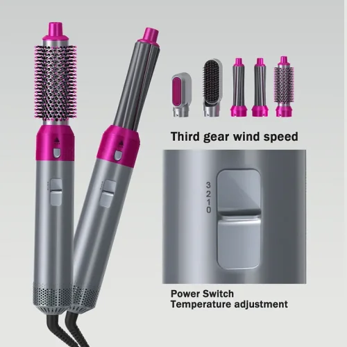 Hot Sale 5 in 1 Hot Air Comb Hair Dryer