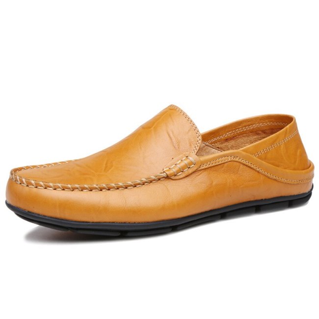 New Leather Shoes Men Loafers Men Casual Shoes Moccasins Breathable Sneakers Men Driving Shoes Comfort Flats Plus Size