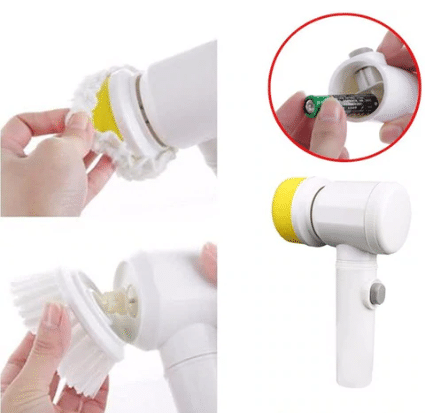 🎉 S.F. shipping! ✨Multifunctional handheld cordless motorized cleaning brush ❤️ Five brush heads switch at will 💙  🍀 🛒