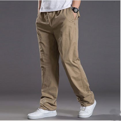 🎉 S.F. shipping! ❤️men pocket loose Straight Pants Elastic Work Trousers Brand Fit Joggers Male Super Large Size 6XL