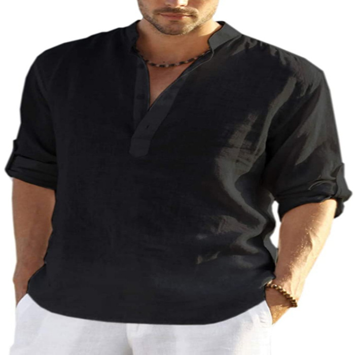 🎉Last day discount-(50%Off)✨Men's Cotton Linen Hippie Casual T-Shirt