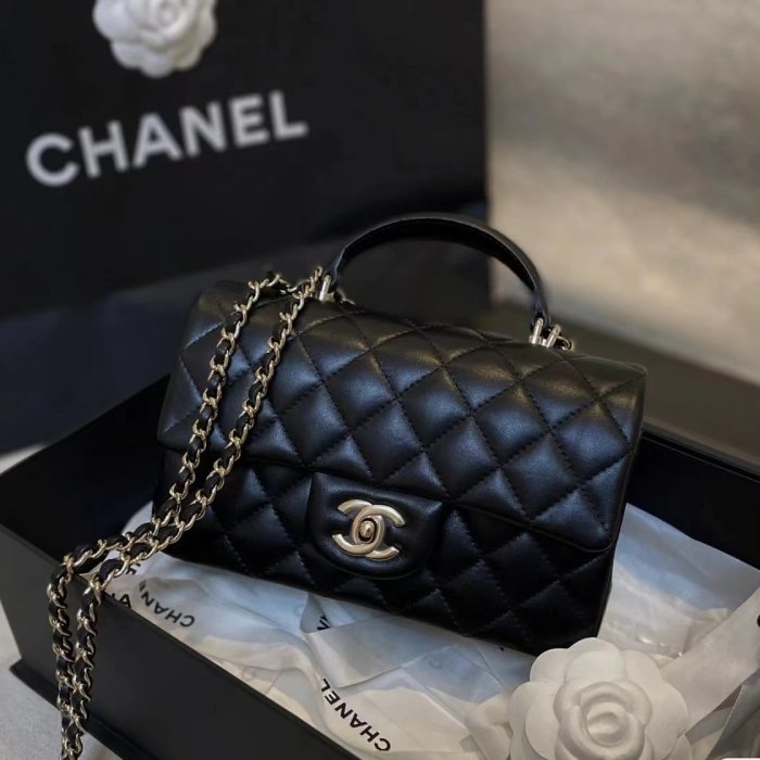 CHANEL香奈兒CF MINI香風女士鏈條單肩斜孭包