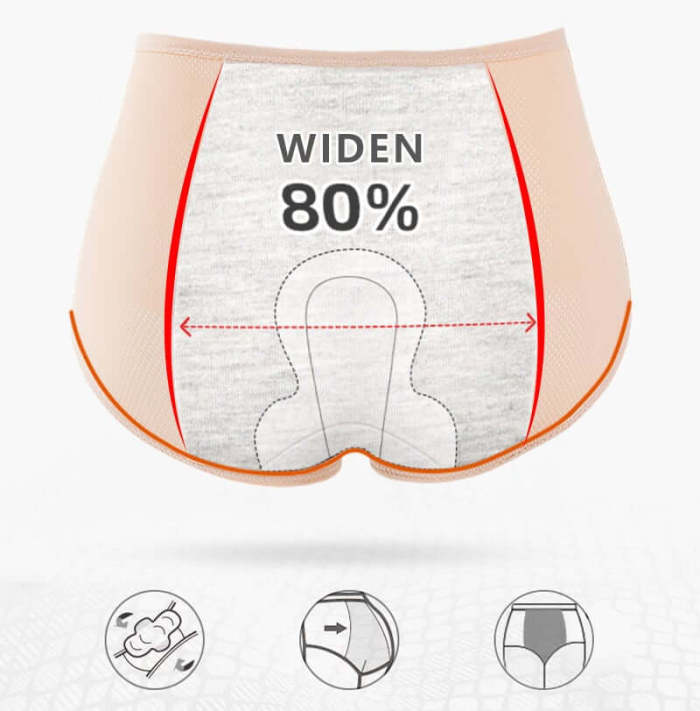 🔥 Buy 5 get 5 free-High waist plus size cotton antibacterial and leak-proof physiological underwear