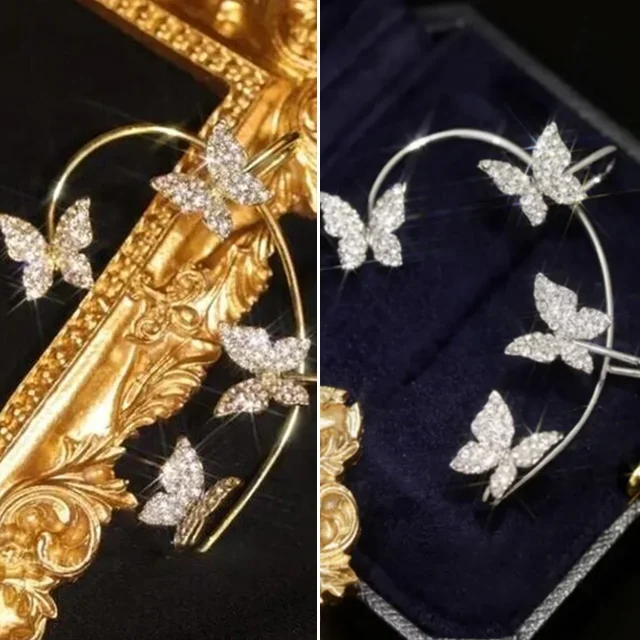🎉Last day discount-(50%Off)🔥Zircon Butterfly Earrings🔥