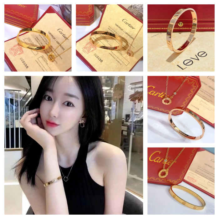 【Cartier】LOVE ブレスレット x ネックレス 　最安値に挑戦‼　選べる2セット