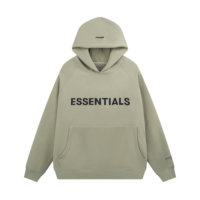 Fear of God Essentials  23SS 3D SILICON BACK LOGO CREWNECK SWEATSHIRT！FW23 Basic STYLE HOODED SWEATSHIRT！