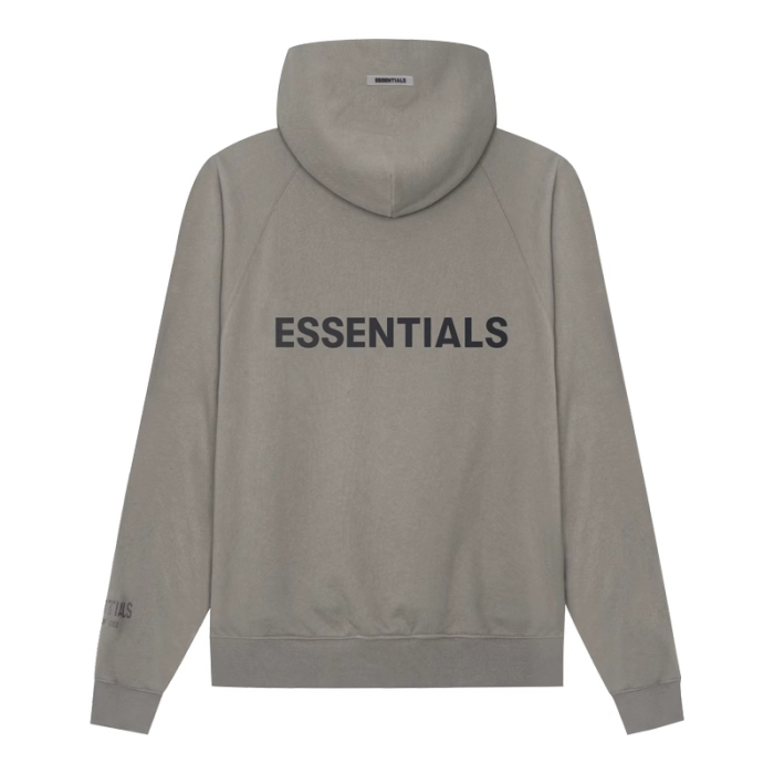 Fear of God Essentials FW23 Collection Silicon Logo Full Zip Up Hoodie Loose Fit Official Genuine  Same style for men and women