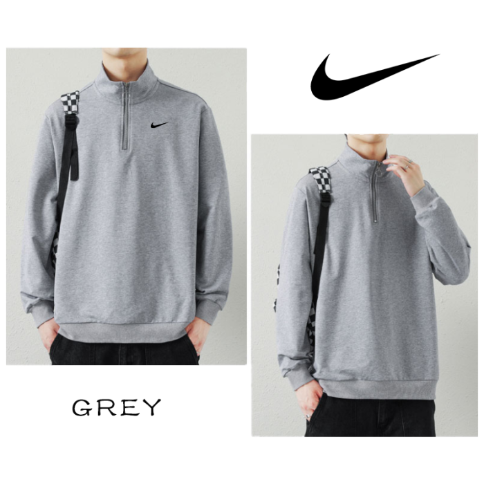 NIKE lapel half-zip sweatshirt