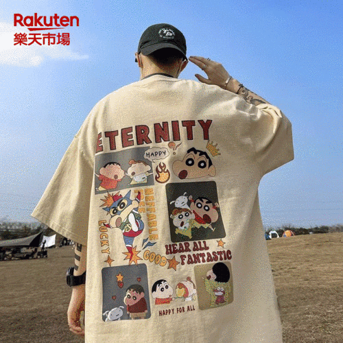 楽天市場 2024春新作 クレヨンしんちゃん ゆったり半袖 トレンドブランドTシャツ