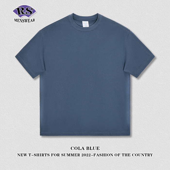 [RS] European and American fashion brand 2024 summer new style 230G solid color short sleeves