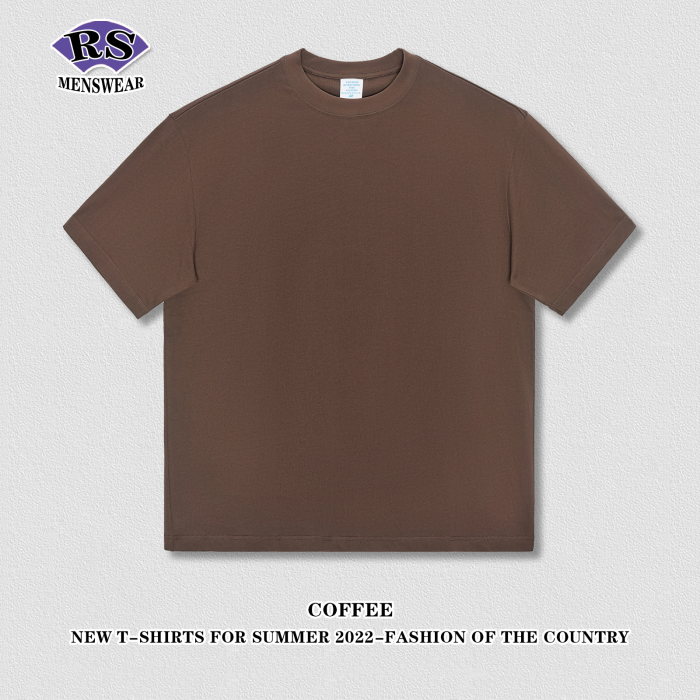 [RS] European and American fashion brand 2024 summer new style 230G solid color short sleeves
