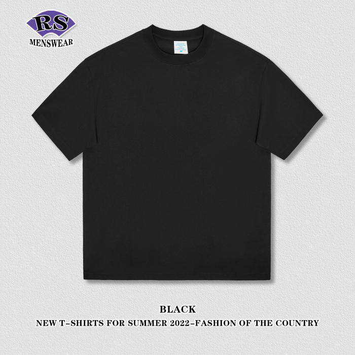 [RS] European and American fashion brand 2024 summer new style 230G solid color short sleeves