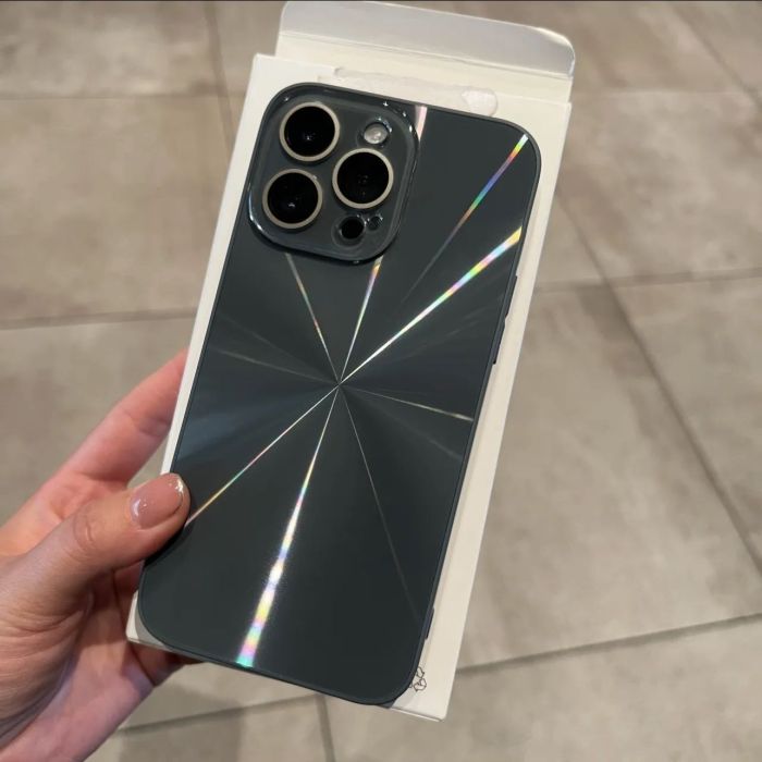 Apple phone case公式ハイエンドCD柄オーロラクラフト！ iPhone11～15ProMax！レンズ保護も付いてます！