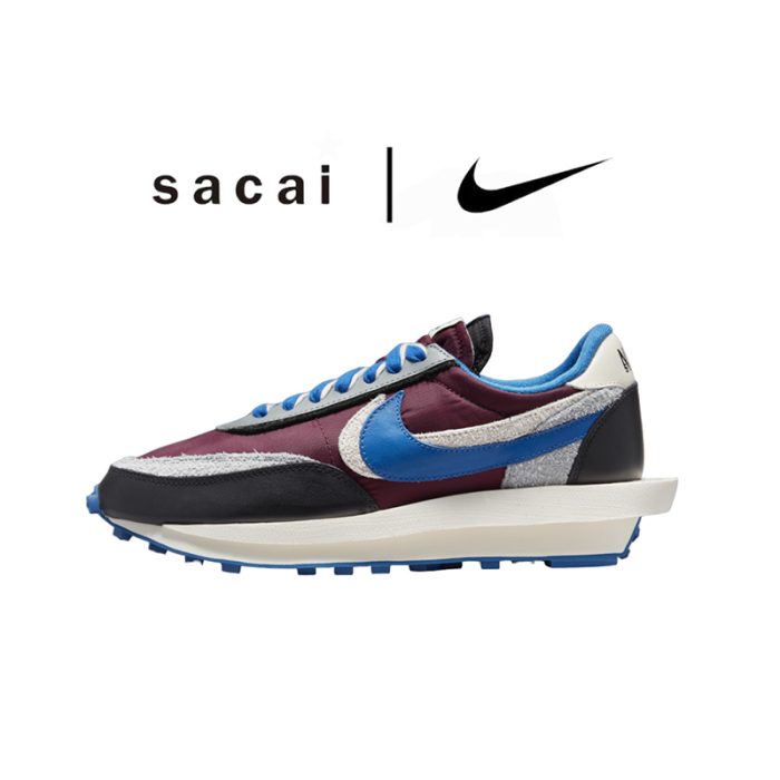NIKE X SACAI X UNDERCOVER LDWAFFLE “Night Maroon and Team Royal ”