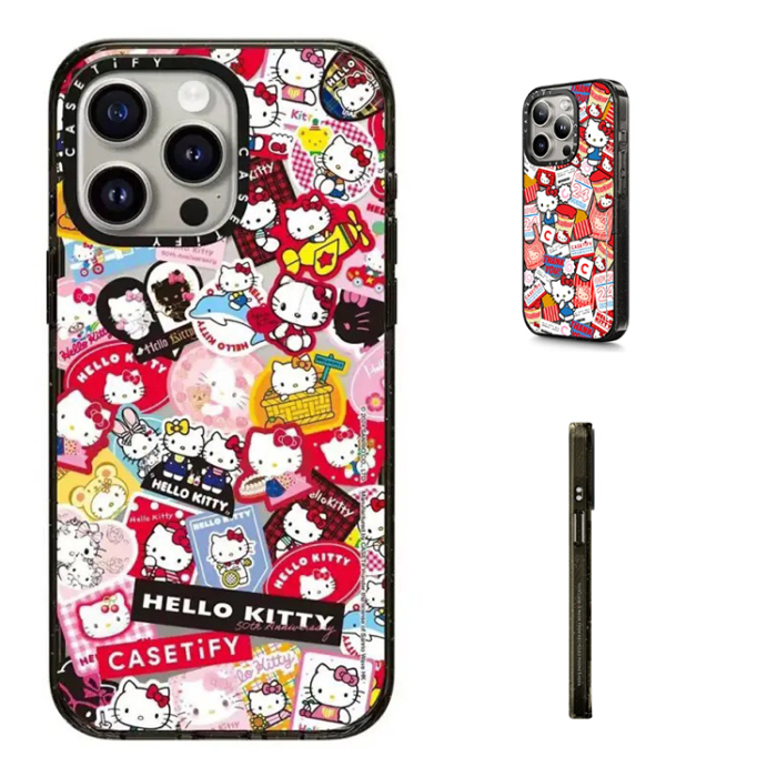 【ハローキティ五十周年記念】CASETiFY Hello Kitty コラボ インパクトケース MagSafe対応耐衝撃 保護 多色の