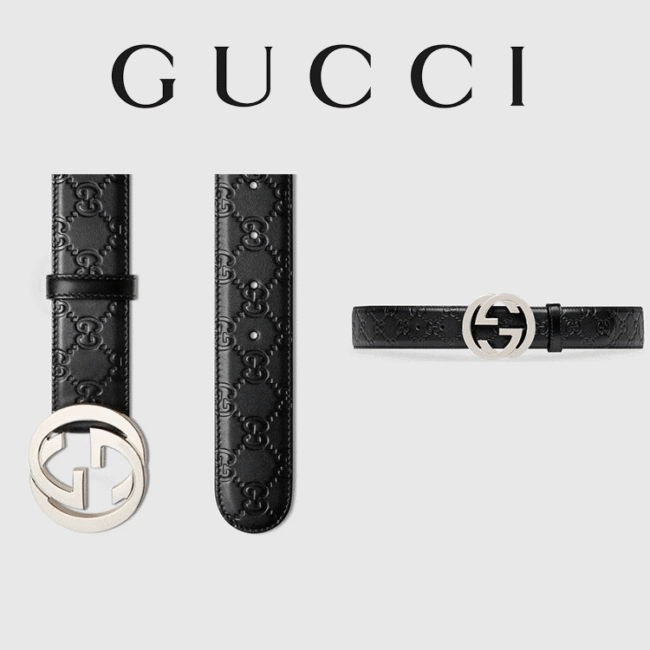 グッチ GUCCI ベルト メンズ GGレザー  GGスプリームキャンバス