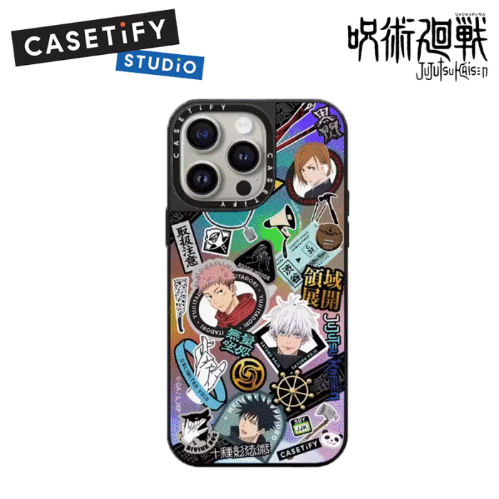 Jujutsu Kaisen x CASETiFY collaboration Gojo Satoru character for iPhone 15/14/13/12/Pro/Max phone case