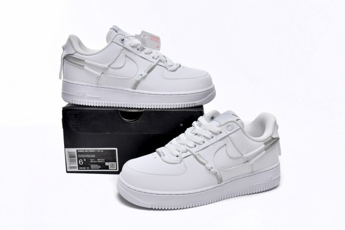 Silver Nike Air Force One Shoes DH4408-101