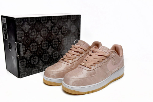 CLOT x Nike Air Force 1 Low Premium Rose Gold Silk CJ5290-600