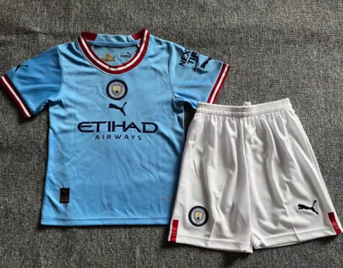 Machester City 2022/2023 home full set kit (Adult and Kids)