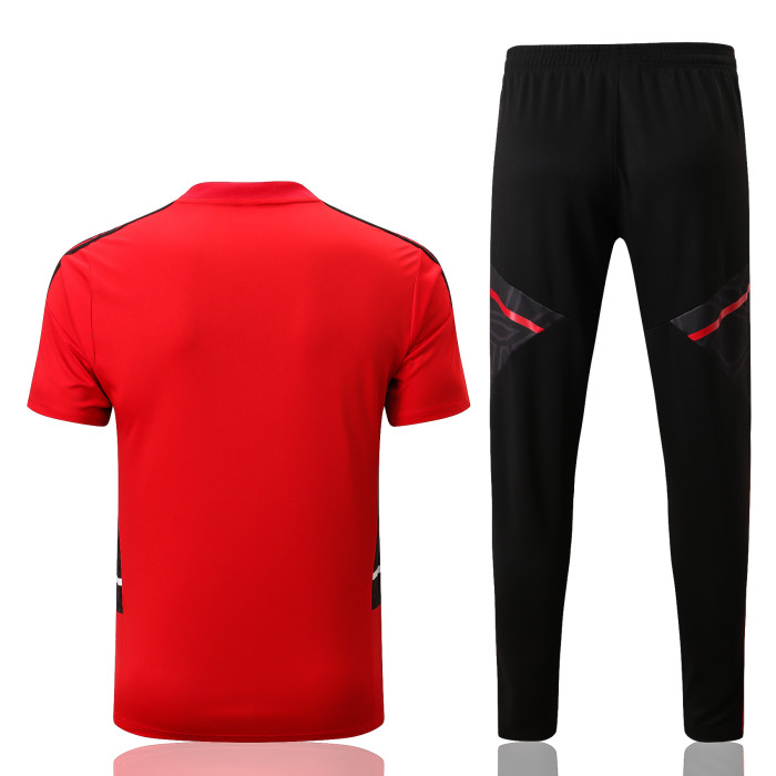 Manchester United 2022/2023 short sleeve tracksuit red