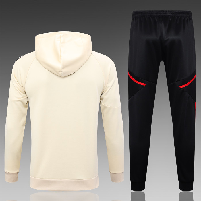 Manchester United 2022/2023 hooded tracksuit light yellow