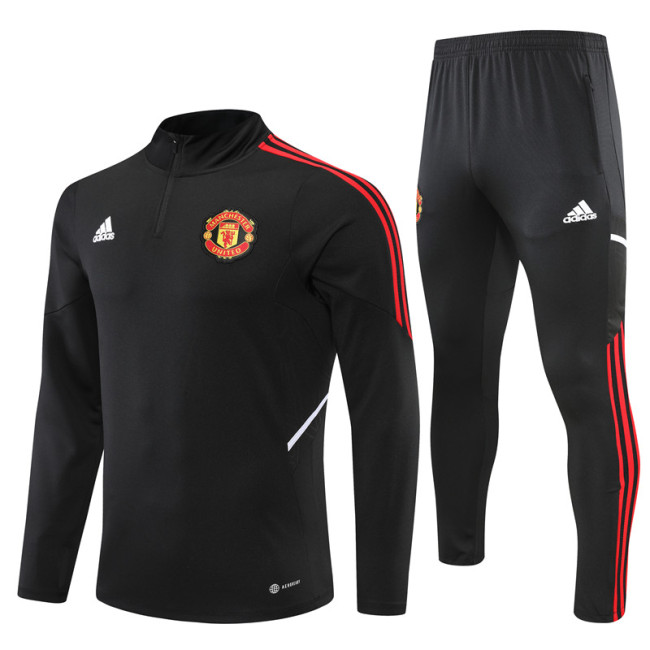 Manchester United 2022/2023 1/4 zipper tracksuit black