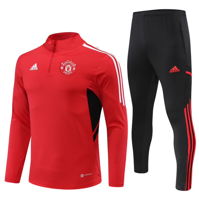 Manchester United 2022/2023 1/4 zipper tracksuit red